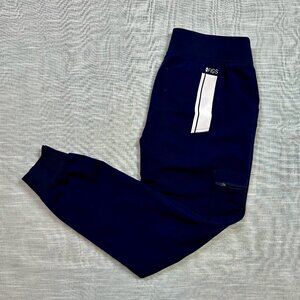 Figs Deep Blue Joggers with White Accent